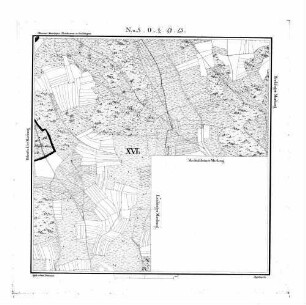 Kartenblatt NO und SO I 42 43 Stand 1821 (Multiblatt 1:5000)