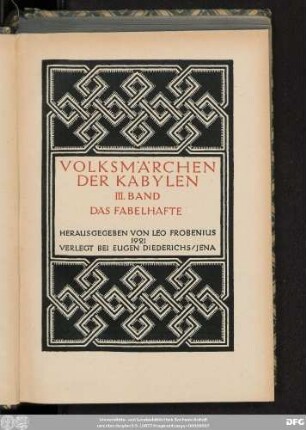 Bd. 3: Das Fabelhafte