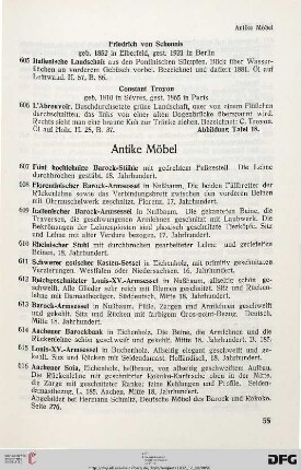 Antike Möbel (Nr. 607-688)
