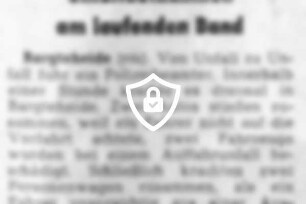 Unfallaufnahmen am laufenden Band