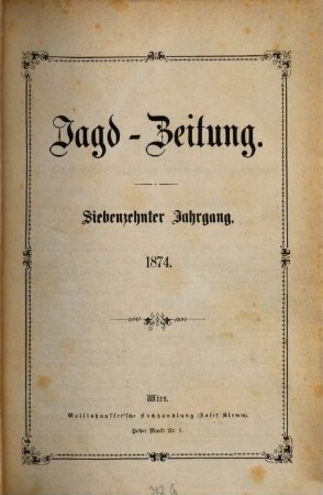 Jagd-Zeitung. 17. 1874