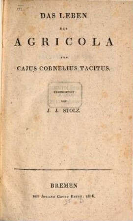 Das Leben des Agricola