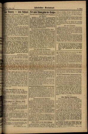 Zweite Ausgabe vom Freitag, den 31. März 1939.