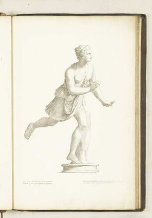 Statue antique de marbre d' une Jeune chasseresse haulte de 3 pieds 7 po. au palais des Thuilleries.