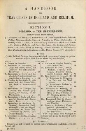 A handbook for travellers in Holland and Belgium