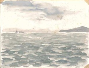 Wach, Hugo; New York (USA); Azoren; Gaeta (Italien); Portugal; Sardinien; Queenstown; Reisezeichnungen - Azoren (Ansicht)