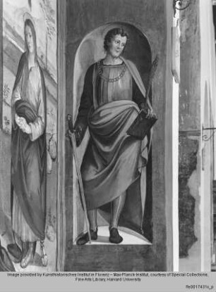 Nischenausmalung zum Altar der Familie Peroni : Heiliger Hippolytus