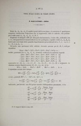 Nota sulle curve di terzo grado.