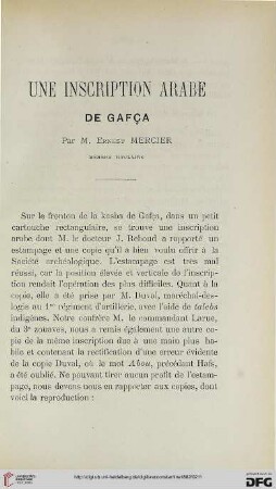 Sér. 3: Une inscription arabe de Gafça