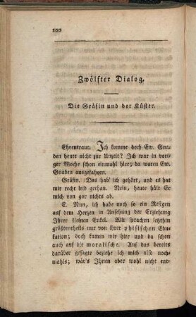 Zwölfter Dialog. Die Gräfin und der Küster.