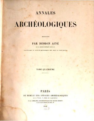 Annales archéologiques. 4. 1846