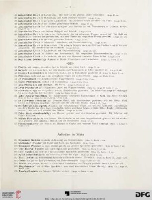 Arbeiten in Stein (Nr. 176-186)
