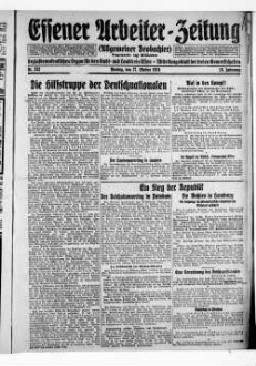 Essener Arbeiter-Zeitung. 1919-1926