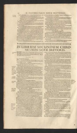 In Librum Secundum Chronicorum Notae Breviores