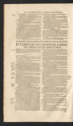 In Librum Secundum Chronicorum Notae Breviores