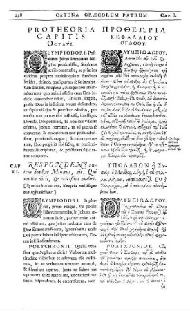Protheoria Capitis Octavi.