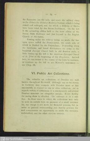 VI. Public Art Collections