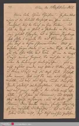 Meine liebe, theure Christine! - Gestern Abend erhielt ich die betrübte ... , 15.02.1825. - Benediktinerabtei St. Bonifaz in München und Andechs