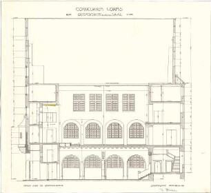 Fischer, Theodor; Worms; Cornelianum - Saal (Querschnitt)