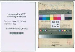 Entnazifizierung Franz Schulte-Bockholt , geb. 29.07.1910 (Assessor)