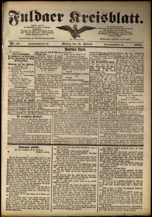 Ausgabe vom Montag, den 20. Februar 1905.
