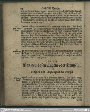Cap. VIII. Von den bösen Engeln oder Teuffeln