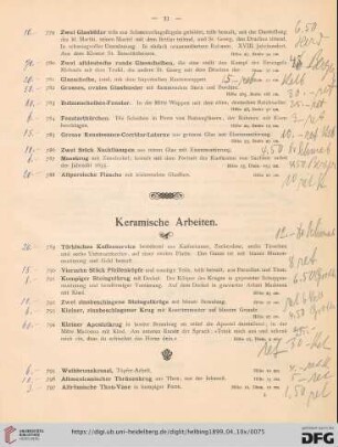 Keramische Arbeiten (Nr. 789-817)
