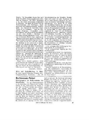 Rechtswesen; Polizei