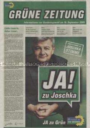 Sonderdruck der Grünen zur Bundestagswahl 2005