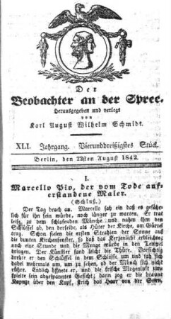 34. Stueck, 22. August 1842