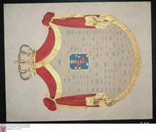 Ahnenprobe des Ludwig Landgraf v. Hessen. - ausgefertigt 19. Jh. gedruckt