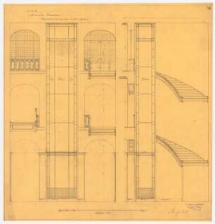 Nationalbank für Deutschland, Berlin: Halbrundes Treppenhaus: Schnitt 1:25