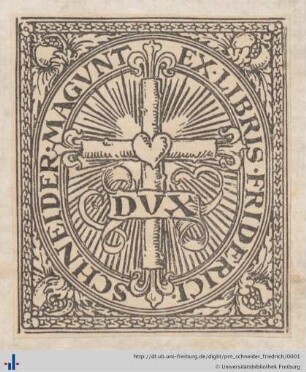 Exlibris (Aus: UB Freiburg, TM 2018/2000).