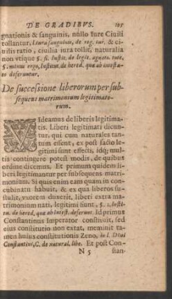 De successione liberorum per subsequens matrimonium legitimatorum.