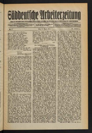 Nr. 17. Den 26. April 1914. - Nr. 20. Den 17. Mai 1914.