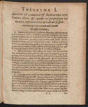 Theorema I. - IV. Et Postremum.