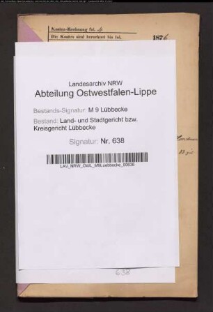 Erblasser: Horstmann, Carl Heinrich Ludwig; Erblasser: Horstmann, Anne Marie Catharine Charlotte, geb. Lachmüller: Abschluss eines Erbvertrags