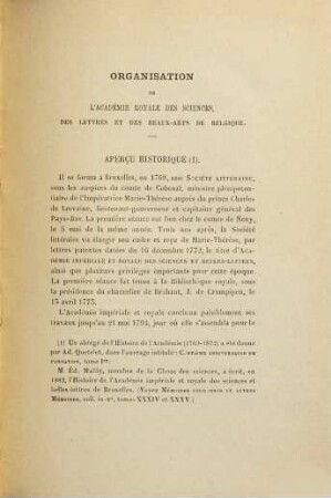Règlements et documents concernant les trois classes