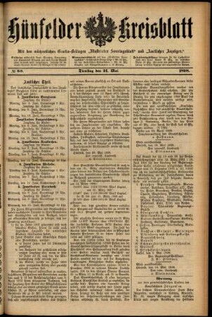 Ausgabe vom Dienstag, den 24. Mai 1898.