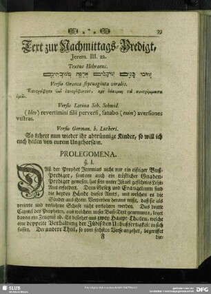 [Erklärung der Nachmittags-Predigt, Jerem. III. 22]