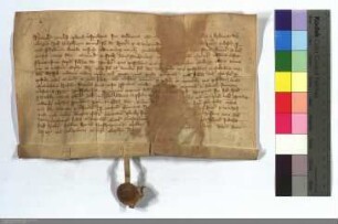 Ritter Heinrich von Selheim und sein Bruder Johannes verkaufen dem Deutschen Orden zu Marburg verschiedene Zinsen von Klein-Selheim und der Hessel...