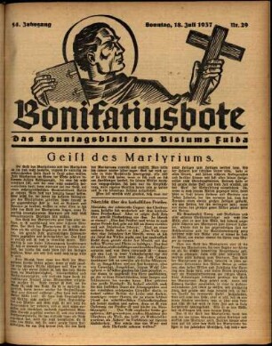 Ausgabe vom Sonntag, den 18. Juli 1937.