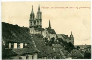 Meißen. Schlossberg mit Dom, Bischofsschloss, Kurien