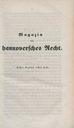 Ersten Bandes erstes Heft
