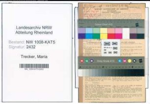 Entnazifizierung Maria Trecker , geb. 13.10.1892 (Lehrerin)