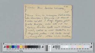 Brief an Dr. Schröder