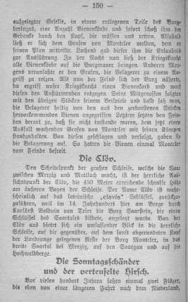 Die Sonntagsschänder und der verteufelte Hirsch.