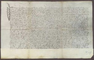 Gültverschreibung des Hans Müller, wohnhaft zu Öschelbronn, über 21 Pfund Heller Hauptgut, für das er jährlich einen Pfund und einen Schilling Heller an das St. Michaelsstift zu Pforzheim zahlt.