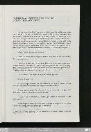 Le Drogman, Intermédiaire Entre L'Orient Et L'Occident