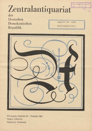Nr. 1029: Rechtsgeschichte